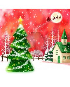 Unique Christmas Tree Digital Printed Photography Backdrop YHA-427