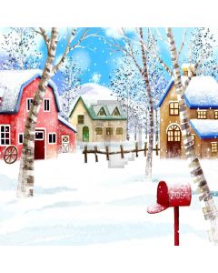 Snowy Village Digital Printed Photography Backdrop YHA-428