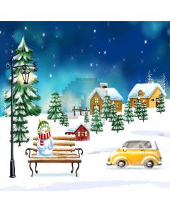 Smiling Snowman Digital Printed Photography Backdrop YHA-439