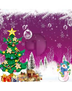 Adorable Snowman Digital Printed Photography Backdrop YHA-488