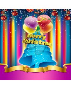 Cartoon Xmas tree and balloons Computer Printed Photography Backdrop ZJZ-012