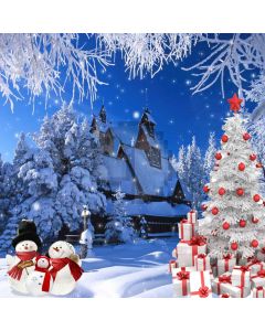 White Christmas Computer Printed Photography Backdrop ZJZ-018