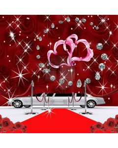 Diamond And Limo Computer Printed Photography Backdrop ZJZ-051