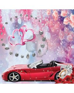 Pink Fancy Date Computer Printed Photography Backdrop ZJZ-057