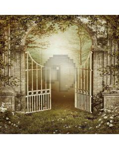 Foggy Garden Computer Printed Photography Backdrop ZJZ-091