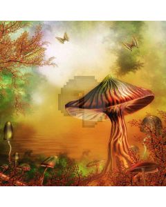 Giant Mushrooms Computer Printed Photography Backdrop ZJZ-100