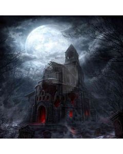 Haunted Church Computer Printed Photography Backdrop ZJZ-101