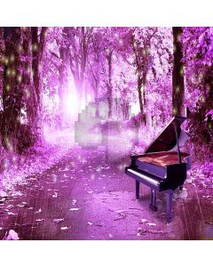 Piano In Pink Woods Computer Printed Photography Backdrop ZJZ-104