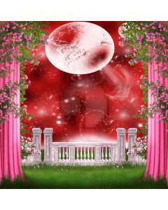 Giant Red Moon Computer Printed Photography Backdrop ZJZ-105