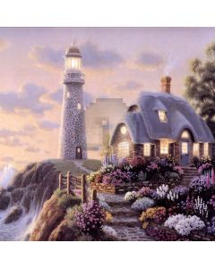 Brick house and flowers Computer Printed Photography Backdrop ZJZ-110