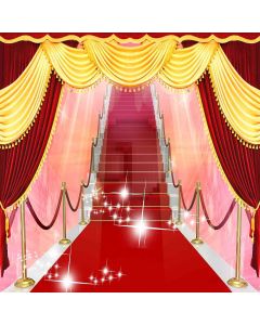 Red Carpet Stairs Computer Printed Photography Backdrop ZJZ-152