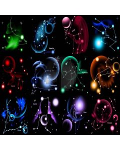 Twelve constellations patterns Computer Printed Photography Backdrop ZJZ-158