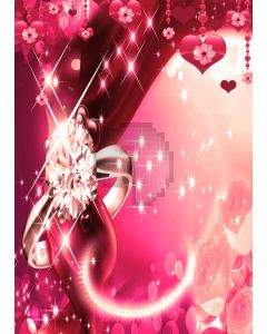 Diamond ring romantic roses Computer Printed Photography Backdrop ZJZ-162