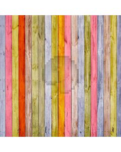 Colorful Wood Fence Computer Printed Photography Backdrop ZJZ-291