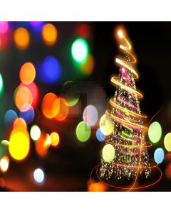 Light spots flashing Xmas tree Computer Printed Photography Backdrop ZJZ-338