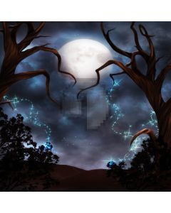 Full moon old trees Computer Printed Photography Backdrop ZJZ-418