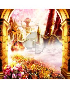 Architectural flowers Computer Printed Photography Backdrop ZJZ-426