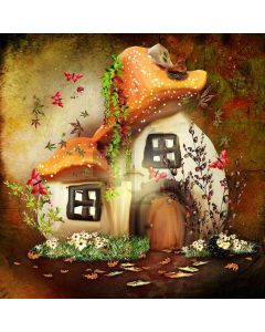 Mushroom House Computer Printed Photography Backdrop ZJZ-459