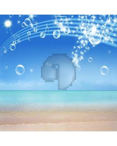 Musical Beach Computer Printed Photography Backdrop ZJZ-500