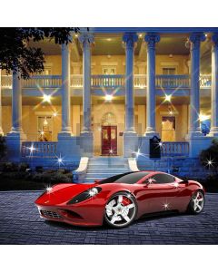 Car & Mansion Computer Printed Photography Backdrop ZJZ-587