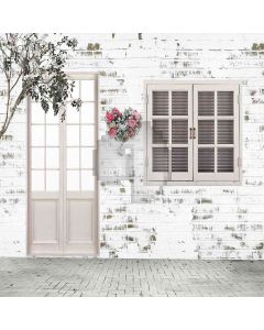 White Wall And Door Computer Printed Photography Backdrop ZJZ-637