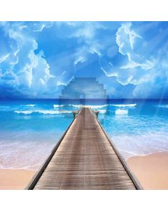 Beach Walk Computer Printed Photography Backdrop ZJZ-692