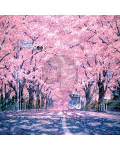 Oriental Cherry Tree Ave Computer Printed Photography Backdrop ZJZ-698