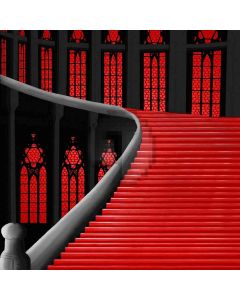Red Stairs  Computer Printed Photography Backdrop ZJZ-727