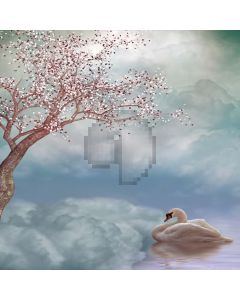 Cute Swan  Computer Printed Photography Backdrop ZJZ-730