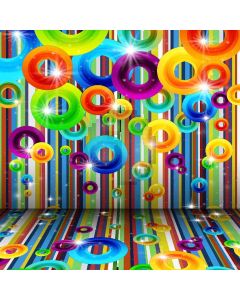 Colorful Loops Computer Printed Photography Backdrop ZJZ-766