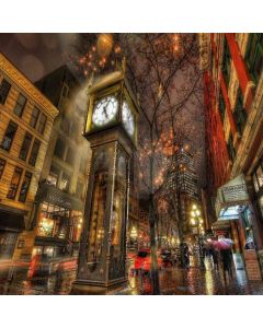 Steam Clock Computer Printed Photography Backdrop ZJZ-784