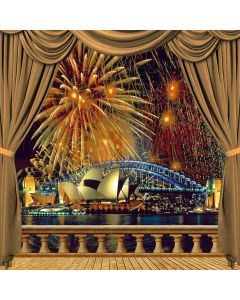 Fireworks In Sydney Computer Printed Photography Backdrop ZJZ-820