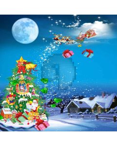 Snow-covered House Computer Printed Photography Backdrop ZJZ-833