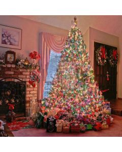 Delicate Christmas Tree Computer Printed Photography Backdrop ZJZ-853