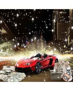 Luxurious Car Computer Printed Photography Backdrop ZJZ-863