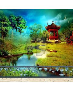 Exquisite Pavilion Computer Printed Photography Backdrop ZJZ-871