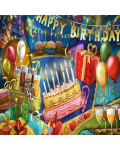 Birthday Party Computer Printed Photography Backdrop ZJZ-873