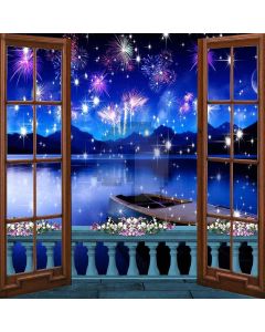 Splendid Fireworks Computer Printed Photography Backdrop ZJZ-897