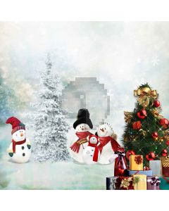 Outdoor Christmas Tree Computer Printed Photography Backdrop ZJZ-914