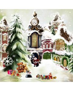 Amiable Santa Claus Computer Printed Photography Backdrop ZJZ-915