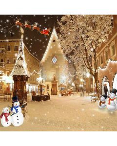 Vivid Snowman Computer Printed Photography Backdrop ZJZ-938