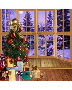 Unique Christmas Tree Computer Printed Photography Backdrop ZJZ-983