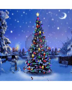 Astonishing Christmas Tree Computer Printed Photography Backdrop ZJZ-984