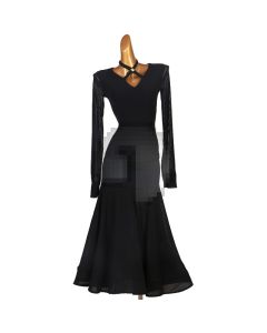 Long Sleeves Mesh Basic Tops And Skirts  X3N-030