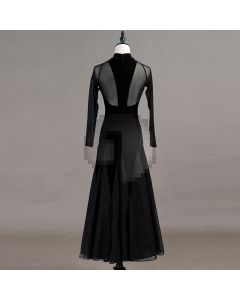Long-sleeved Net Yarn Basic Dress  X3N-034