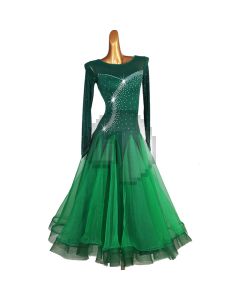 Long-sleeved Modern Diamond-studded Dress  X3N-038
