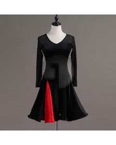 Long-sleeved Latin Dance Basic Dress  X3N-039