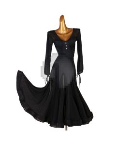 Long-sleeved Mesh Basic Modern Dress  X3N-041