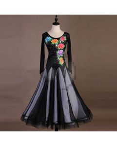 Embroidered Rhinestone Dress  X3N-043