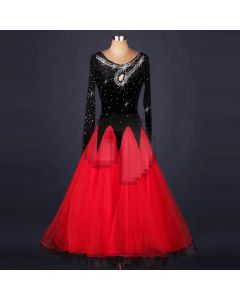 Dress Rhinestone Long-sleeved dress  X3N-044